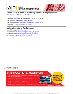 Simple setup to measure electrical properties of polymeric films