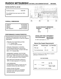 rudox mitsubishi natural gas generator set rm1000g - ENER
