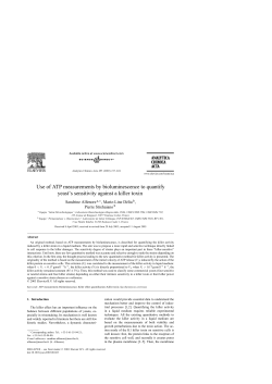Use of ATP measurements by bioluminescence to quantify yeast`s