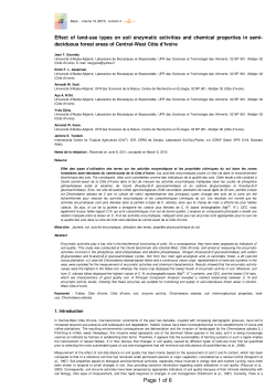 PoPuPS | Effect of land-use types on soil enzymatic activities and
