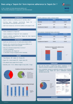 Does using a `Sepsis-Six` form improve adherence to `Sepsis Six` ?