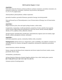 B20 Vocab for Chapter 1-3 test CHAPTER 1 food chain, food web