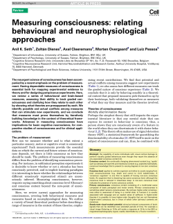 Measuring consciousness: relating behavioural