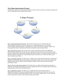The 5-Step Improvement Process