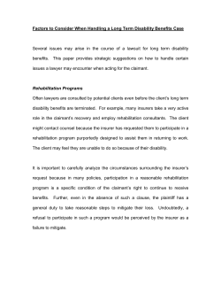 Factors to Consider When Handling a Long Term Disability Benefits