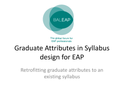 Graduate Attributes for EAP