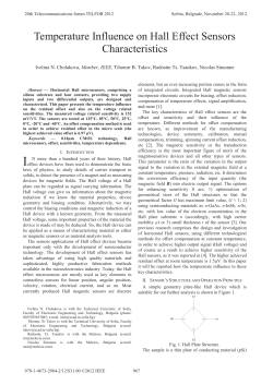 Temperature Influence on Hall Effect Sensors Characteristics