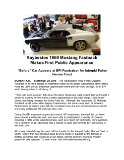 Raybestos 1969 Mustang Fastback Makes First