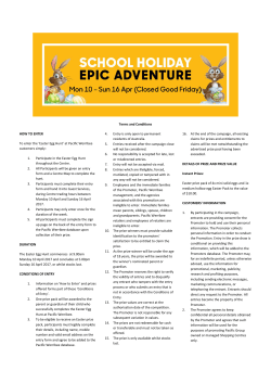 Terms and Conditions HOW TO ENTER To enter the `Easter Egg