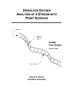 dissolved oxygen analysis of a stream with point sources