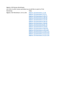 Algebra I EOI Review Worksheets Just click on which review