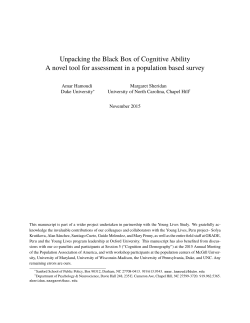 Unpacking the Black Box of Cognitive Ability A novel tool for