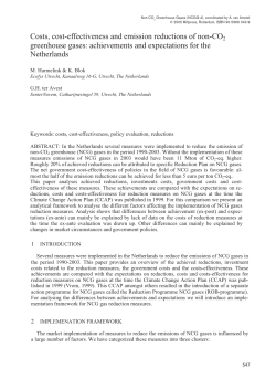 Costs, cost-effectiveness and emission reductions of non
