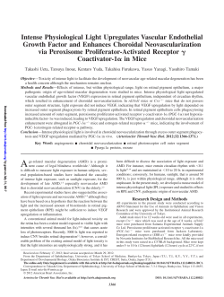 intense Physiological light upregulates Vascular endothelial Growth
