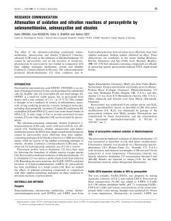 Attenuation of oxidation and nitration reactions of peroxynitrite by