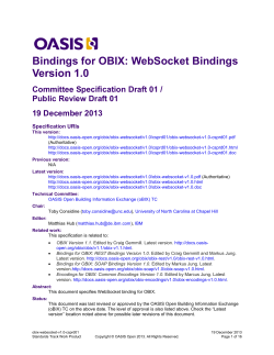 Bindings for OBIX: WebSocket Bindings Version 1.0 - Name