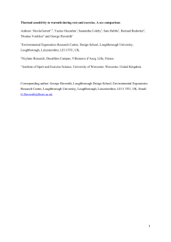 Thermal sensitivity to warmth during rest and exercise. A sex