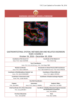 MARMARA UNIVERSITY SCHOOL of MEDICINE