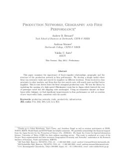 Production Networks, Geography, and Firm Performance