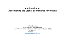 Aid for eTrade: Accelerating the Global eCommerce Revolution