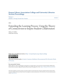 Extending the Learning Process: Using the Theory of Connectivism