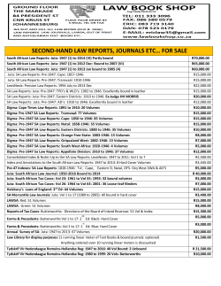 second-hand law reports, journals etc&hellip; for sale