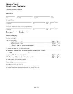 Employment Application - Long Form