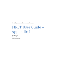 Appendix J - Florida Department of Environmental Protection