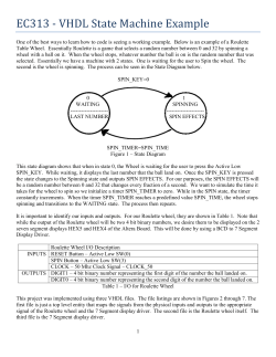 EC313 - VHDL State Machine Example