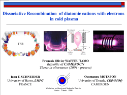 Dissociative Recombination of molecular ions with electrons in