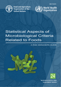 Statistical aspects of microbiological criteria related to foods: a risk