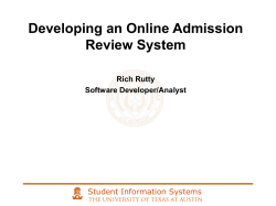 Online Admissions Review - How to customize an
