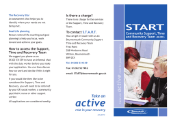 Community Support,Time and Recovery Team START