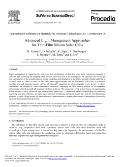 Advanced Light Management Approaches for Thin