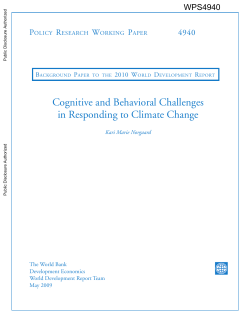 Psychology - World bank documents
