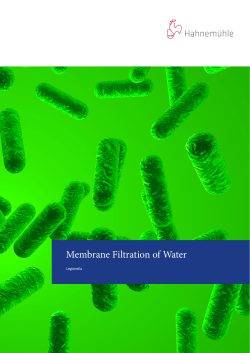 Membrane Filtration of Water