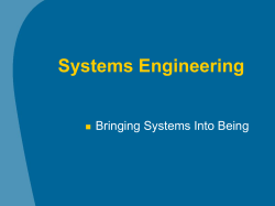 Systems Engineering and Analysis