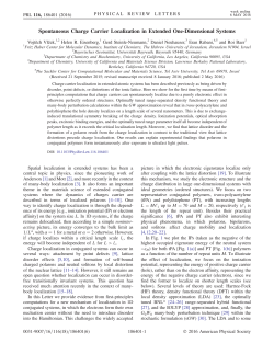Spontaneous Charge Carrier Localization in Extended One
