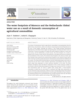 The water footprints of Morocco and the Netherlands: Global water