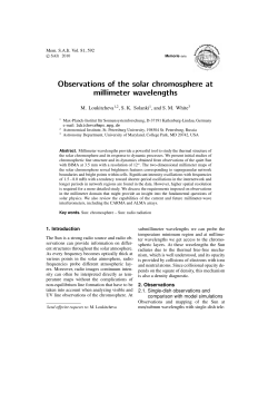 Observations of the solar chromosphere at millimeter wavelengths