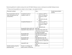 Placement method If&hellip;. Then&hellip; Student group student satisfies