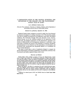 a comparative study of the growth, nutrition, and metabolism of the