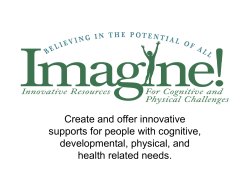 Create and offer innovative supports for people with cognitive