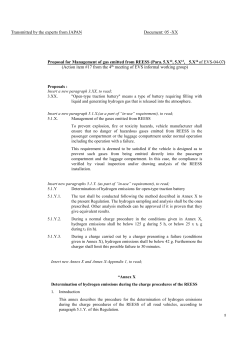 Management of gas emitted from Battery REESS