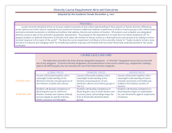 Diversity Course Requirement Aims and Outcomes