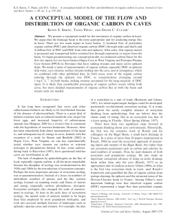 a conceptual model of the flow and distribution of organic carbon in