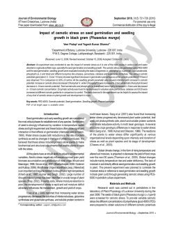 Impact of osmotic stress on seed germination and seedling growth in