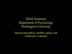 Cognitive factors and age-related changes in speech perception