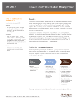 Private Equity Distribution Management
