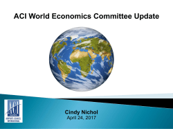 ACI World Economics Committee Update